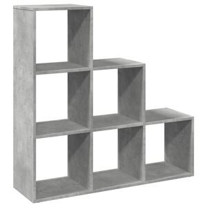 vidaXL Pertvara/knygų spinta, 3 auk&scaron;tų, betono, 99x29x99cm, mediena