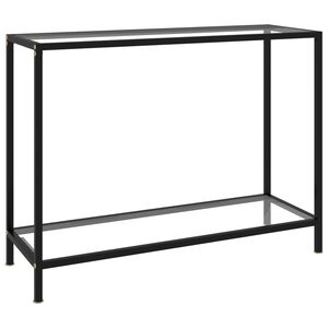 vidaXL Konsolinis staliukas, skaidrus, 100x35x75cm, grūdintas stiklas