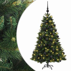 vidaXL Dirbtinė kalėdinė eglutė su rutuliuku 120 cm 150 LED