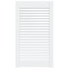 vidaXL Spintelės durelės, baltos, 69x39,4cm, pu&scaron;is, žaliuzių dizaino