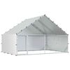 vidaXL Vi&scaron;tų coop su stogu Sidabrinė 300 x 200 x 190 cm
