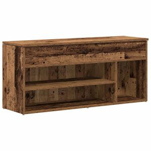 vidaXL batų suoliukas Old Wood 102x30,5x45 cm Inžinerinė mediena