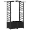vidaXL Pakeltas lovas su trelėmis ir stogu Juoda 125 x 40 x 138 cm PP
