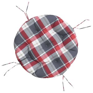 vidaXL Pagalvėlė, 60x11cm, oksfordo audinys, apskrita, languota