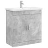 vidaXL Vonios baldų rinkinys Betono pilka 81 x 40 x 84,5 cm