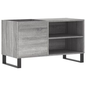 vidaXL Vinilinių plok&scaron;telių spintelė, pilka, 85x38x48cm, mediena