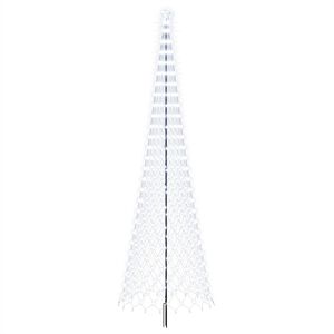 vidaXL LED Kalėdų medis EKENAS 500 cm 550 LED &Scaron;alta balta Geležis