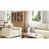 vidaXL Sofa 3 pcs Smėlio Lino mi&scaron;inio audinys