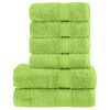 vidaXL Rank&scaron;luosčių rinkinys SOLUND, 6vnt., obuolio žali, 600g/m&sup2;