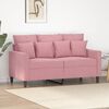 vidaXL Dvivietė sofa, rožinės spalvos, 120cm, aksomas