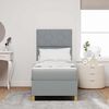 vidaXL Kiemas lova su čiužiniu &Scaron;viesiai pilka 80 x 200 cm audinys