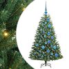 vidaXL Dirbtinė Sulankstoma Kalėdų Eglutė Žalia 120 cm PVC ir metalas