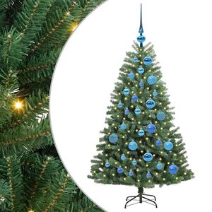 vidaXL Dirbtinė Sulankstoma Kalėdų Eglutė Žalia 120 cm PVC ir metalas