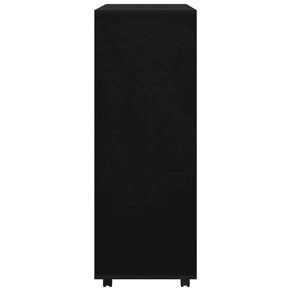 vidaXL Drabužių spinta, juodos spalvos, 80x40x110cm, apdirbta mediena