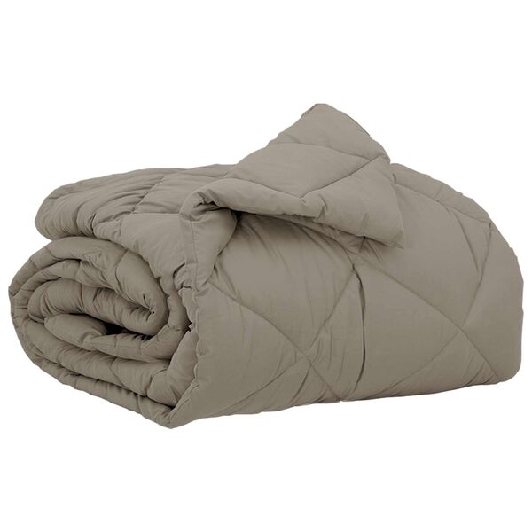 vidaXL Pilna metų antklodė &Scaron;viesiai pilka 220 x 140 cm Mikropluo&scaron;tas