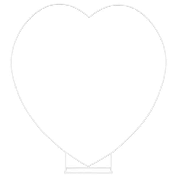 vidaXL Vestuvinis Arklys Balta 195 x 35 x 211 cm Plienas