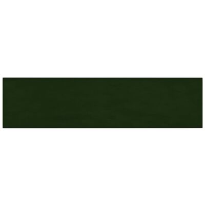 vidaXL Sienų plokštės, 12vnt., žalios, 60x15cm, aksomas, 1,08m²
