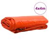 vidaXL Tentinis audinys 650g / m² Oranžinė 4 x 4 m Drobė su PVC danga