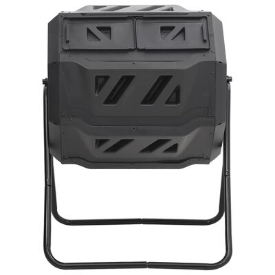 vidaXL Sodo komposto dėžė, juodos spalvos, 73x64x95cm, 160l