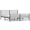 vidaXL Lovos rėmas be čiužinio, juodas, 180x200cm, metalas
