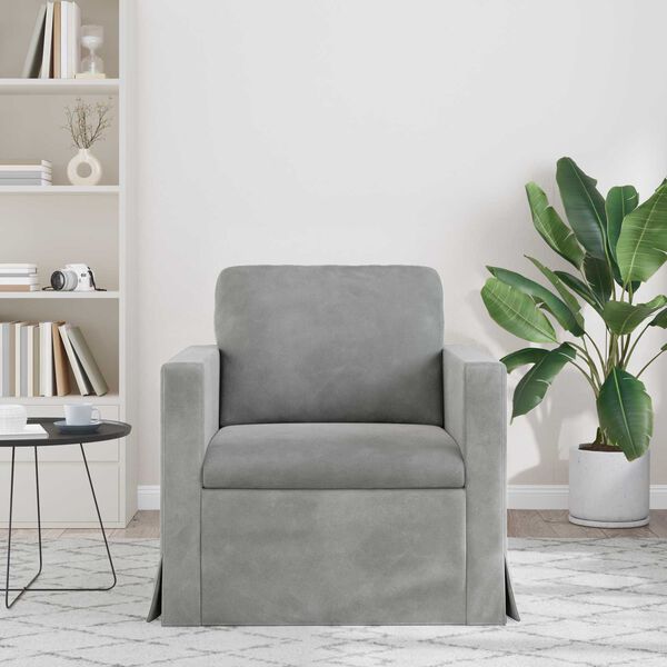 vidaXL Sofa &Scaron;viesiai pilka Bendri matmenys: 78 x 78 cm (P X G x A)