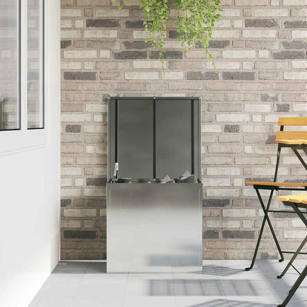 vidaXL Lauko saugojimo dėžė Sidabro 55 x 50,5 x 50 cm Plienas