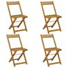 vidaXL Sulankstomos sodo kėdės 4 pcs Natūrali 40 x 53 x 80 cm