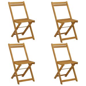 vidaXL Sulankstomos sodo kėdės 4 pcs Natūrali 40 x 53 x 80 cm