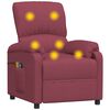 vidaXL Elektrinis masažinis krėslas, raudonojo vyno spalvos, audinys