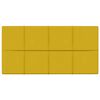 vidaXL Sieninis galvūgalis 12 pcs Geltona 60 x 30 cm Aksomas