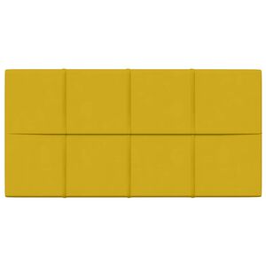 vidaXL Sieninis galvūgalis 12 pcs Geltona 60 x 30 cm Aksomas