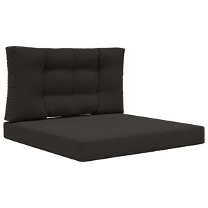 vidaXL Lauko sofa pagalvėlė 2 pcs Juodas Poliesteris