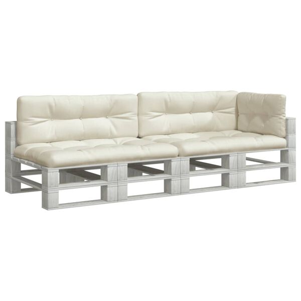 vidaXL Palečių pagalvėlės, 5vnt., kreminės spalvos, audinys