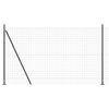 vidaXL Tvora su stulpais Pilka 1,6 x 10 m Plienas ir PVC