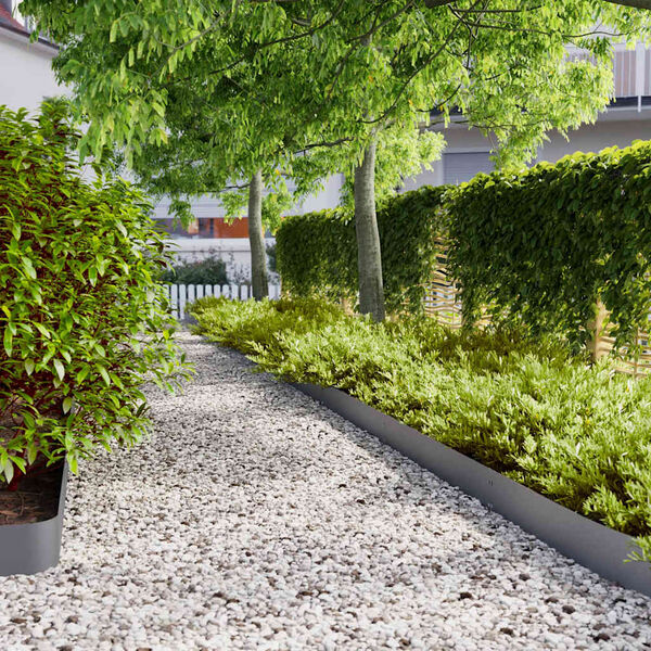 vidaXL vejos apvadai 10 vnt Antracitas &scaron;altai valcuotas plienas