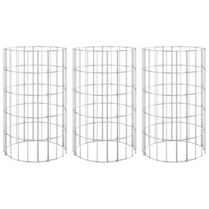 vidaXL Gabionų loveliai, 3vnt., 30x50cm, galvanizuotas plienas