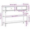 vidaXL Konsolinis stalas su stalčių Senas medis 72.5 x 25 x 75 cm