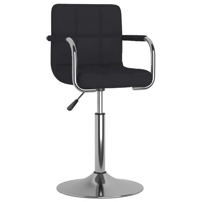vidaXL Valgomojo kėdė, juodos spalvos, audinys (334549)