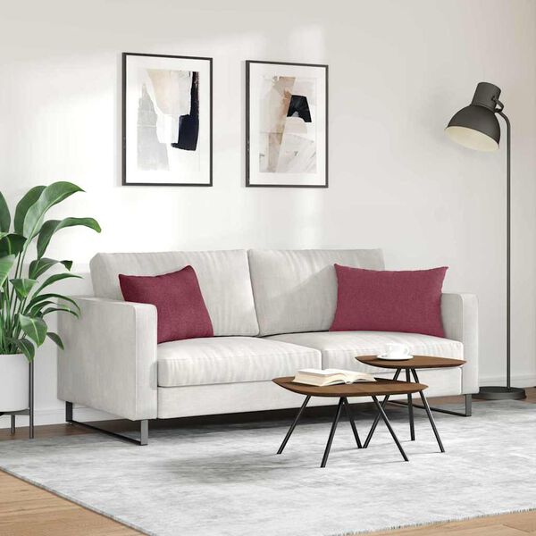 vidaXL Sofa Pagalvės 2 pcs Vyno raudona 60 x 40 cm audinys