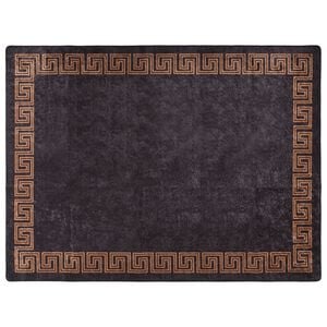 vidaXL Kilimas, juodas ir auksinis, 400x300cm, plaunamas