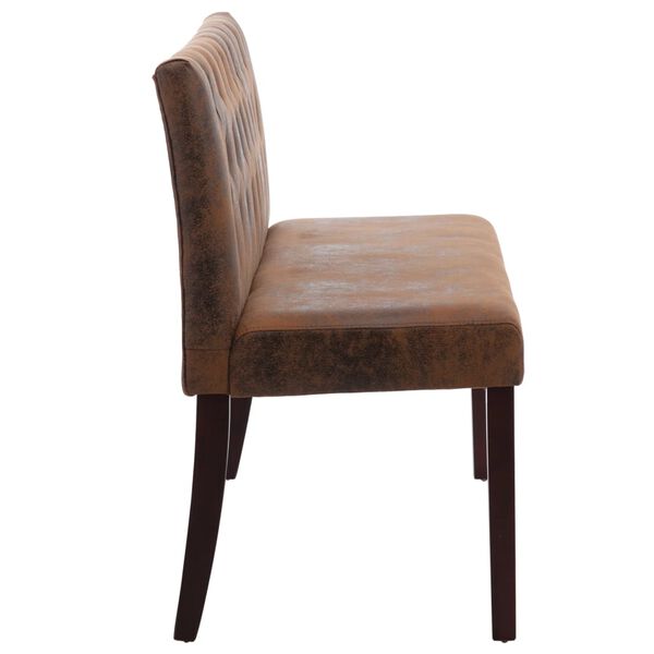 vidaXL Suoliukas, rudos spalvos, 148,5cm, dirbtinė versta oda