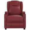 vidaXL Atsistojantis krėslas, raudonojo vyno spalvos, dirbtinė oda