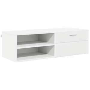 vidaXL Medinė spinta 100,5 x 39 x 30 cm Balta Apdirbta mediena