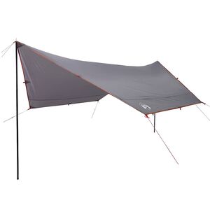 vidaXL Stovyklavimo tentas, pilkas ir oranžinės, 430x380x210 cm