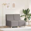vidaXL Modulinis sofa vienetas be rankų 2 pcs Taupe 55 x 74 x 82 cm