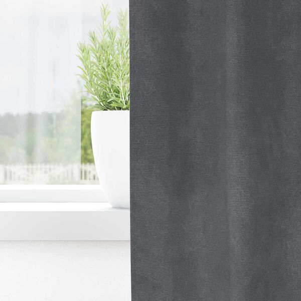 vidaXL Užtemdymo užuolaidos 2 pcs &Scaron;viesiai pilka 140 x 260 cm Aksomas