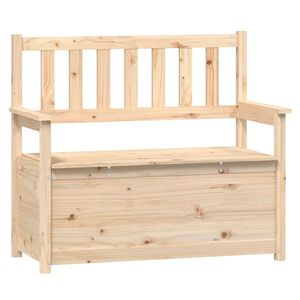 vidaXL Suoliukas, 112,5x51,5x96,5cm, pu&scaron;ies medienos masyvas