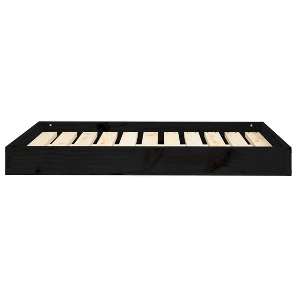 vidaXL Lova &scaron;unims, juoda, 91,5x64x9cm, pu&scaron;ies medienos masyvas