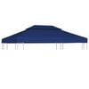 vidaXL Pavėsinės uždangalas, mėlynas, 4x3m, 310 g/m&sup2;