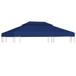 vidaXL Pavėsinės uždangalas, mėlynas, 4x3m, 310 g/m&sup2;